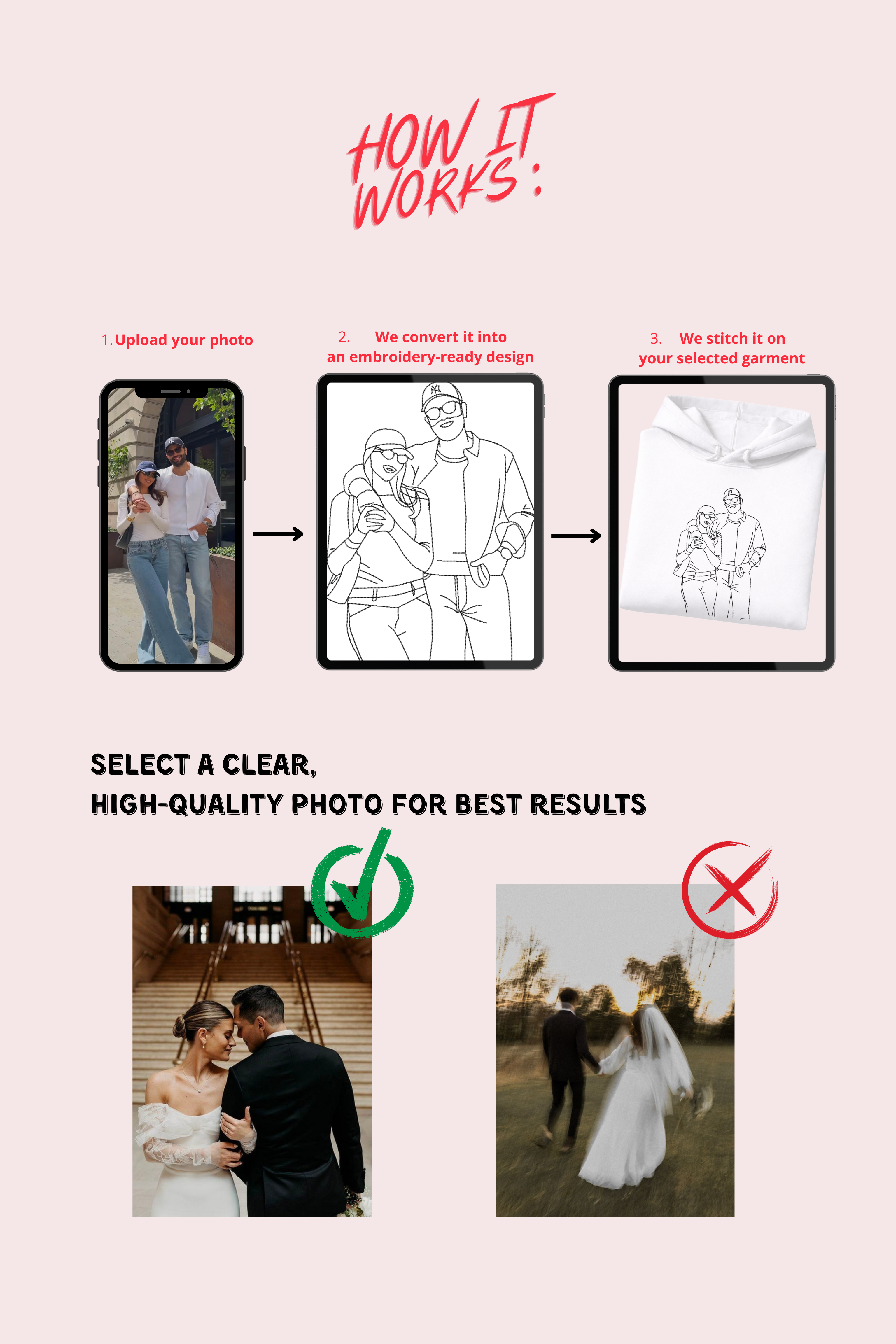 Custom Photo Embroidered Hoodie