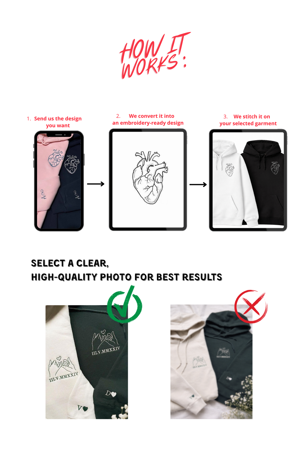 Matching Embroidery Hoodies