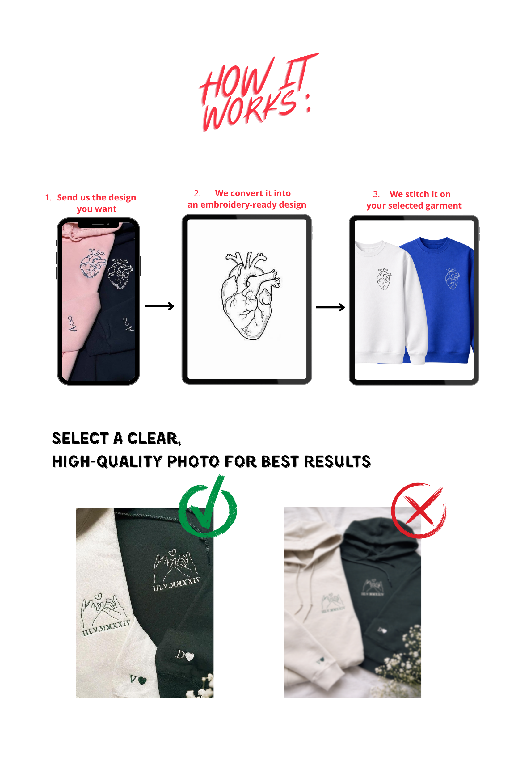 Matching Embroidery Sweatshirt