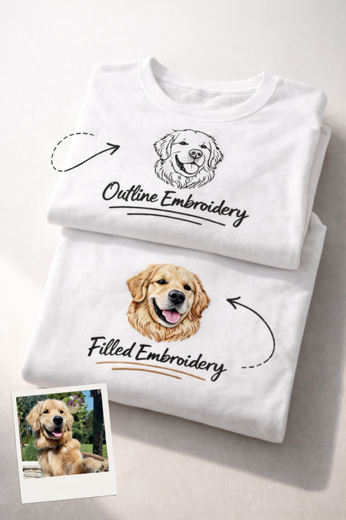 Custom Pet Embroidery T-Shirt