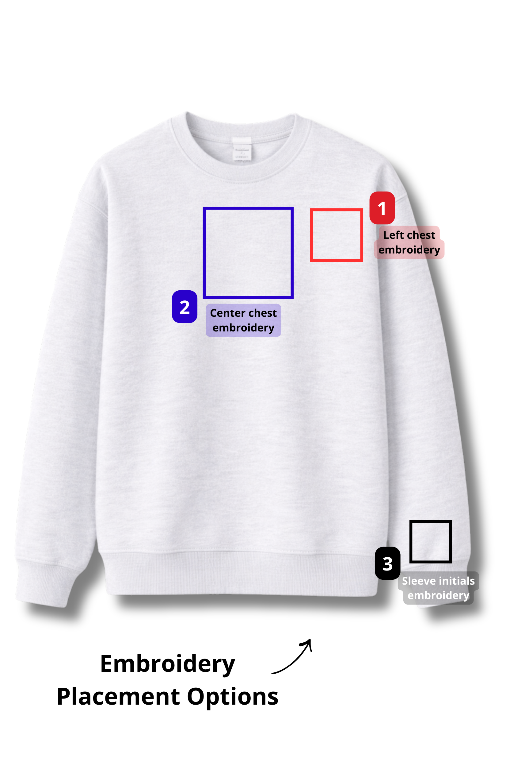 Matching Embroidery Sweatshirt