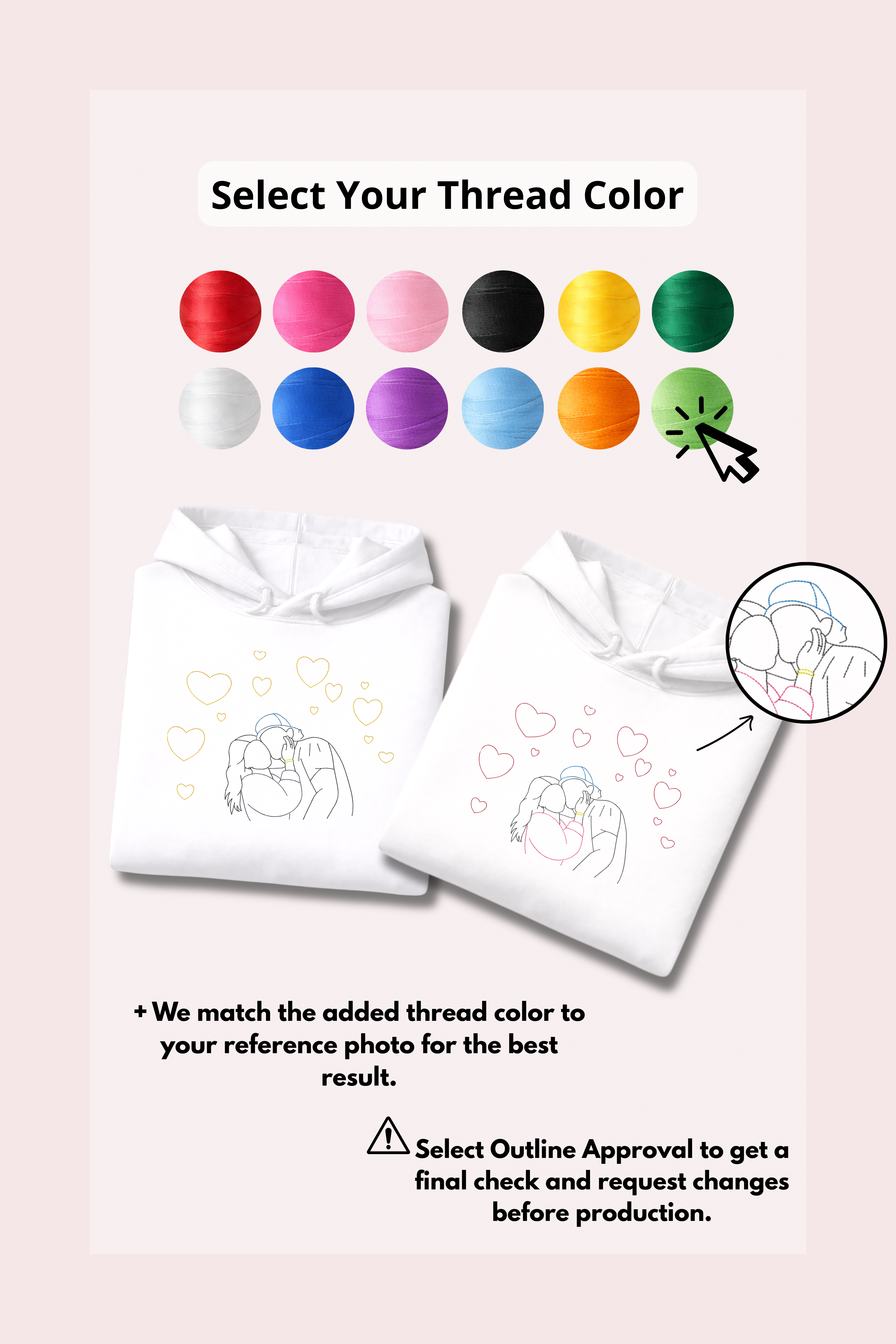 Custom Photo Embroidered Hoodie