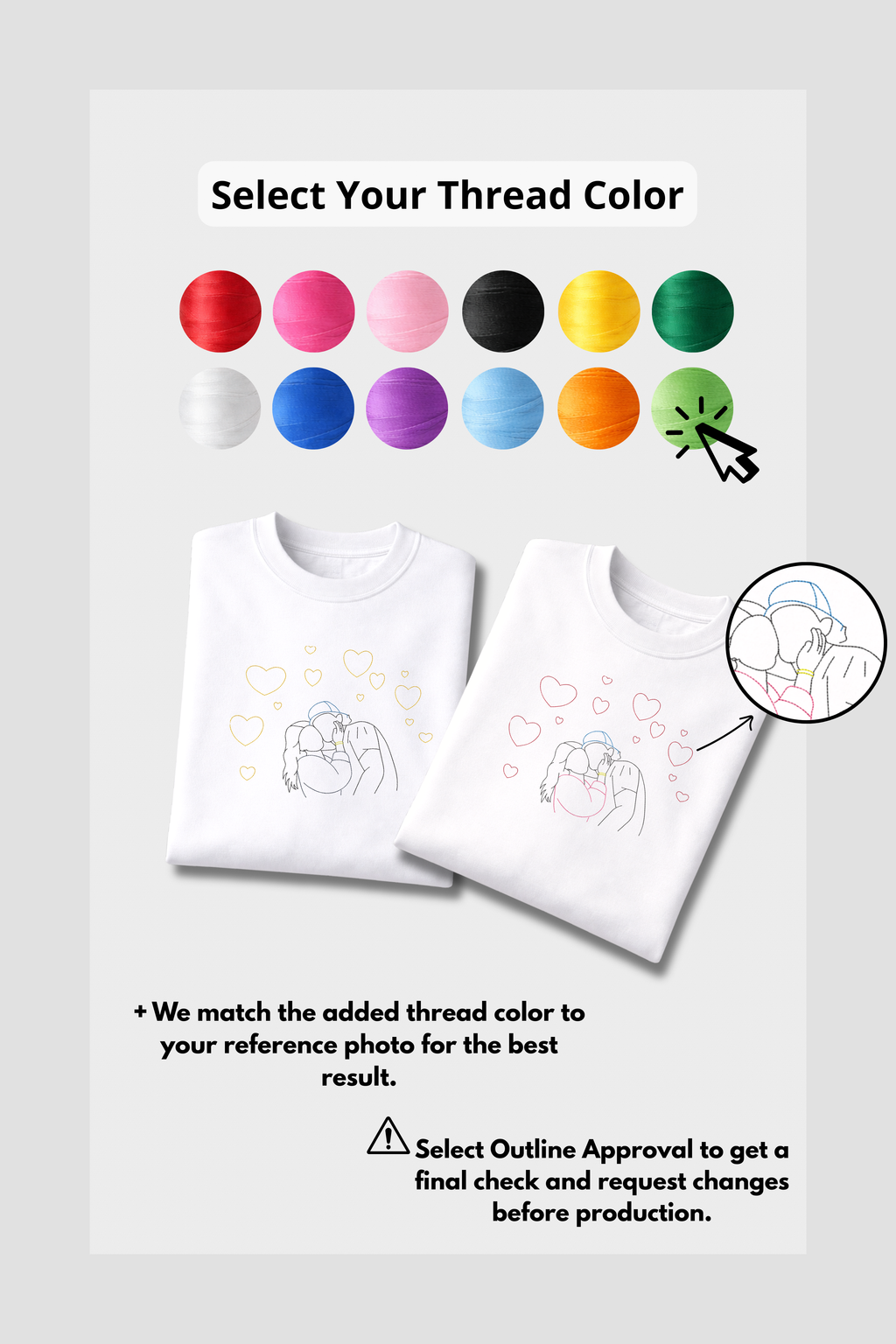 Custom Photo Embroidered Sweatshirt