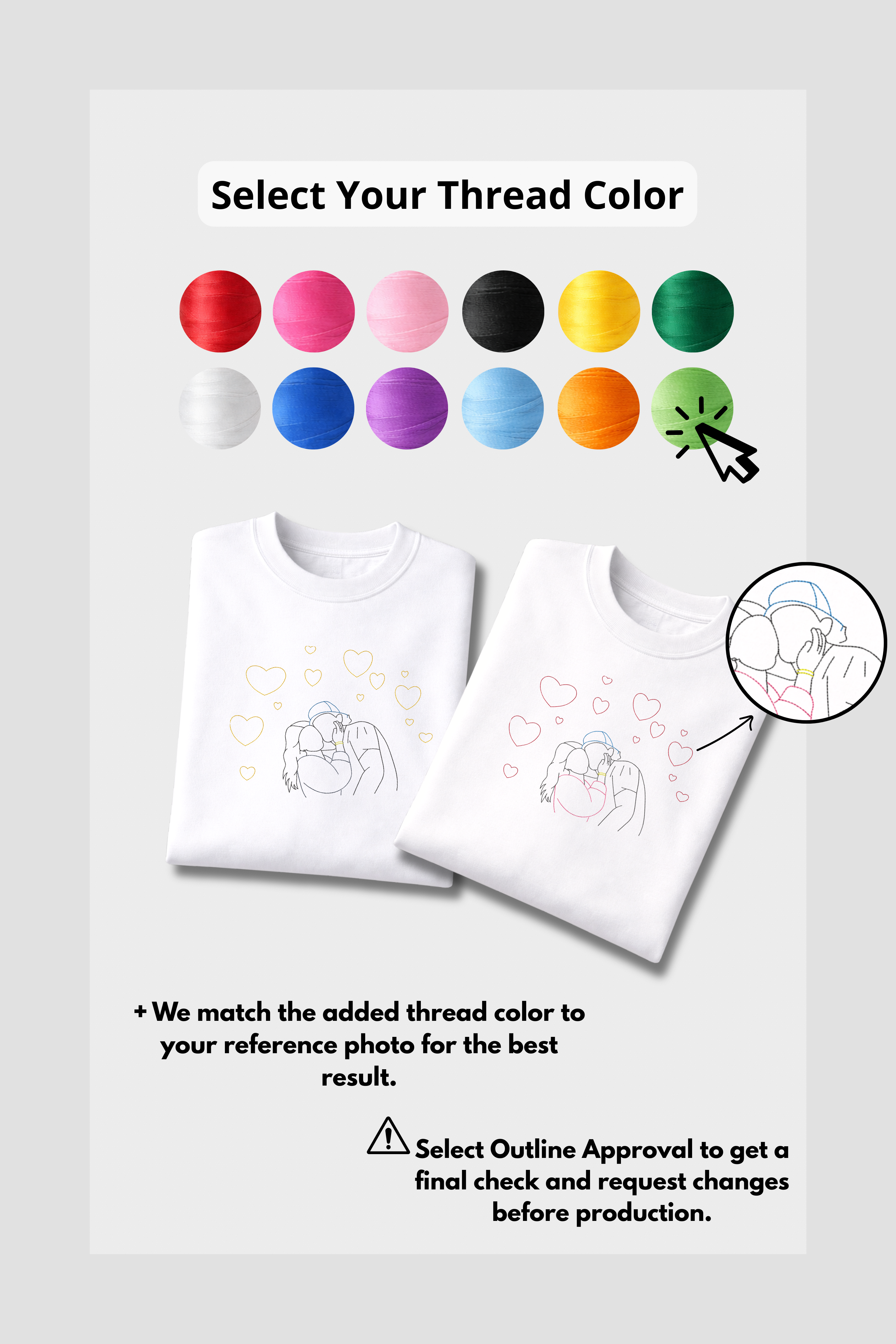 Custom Photo Embroidered Sweatshirt