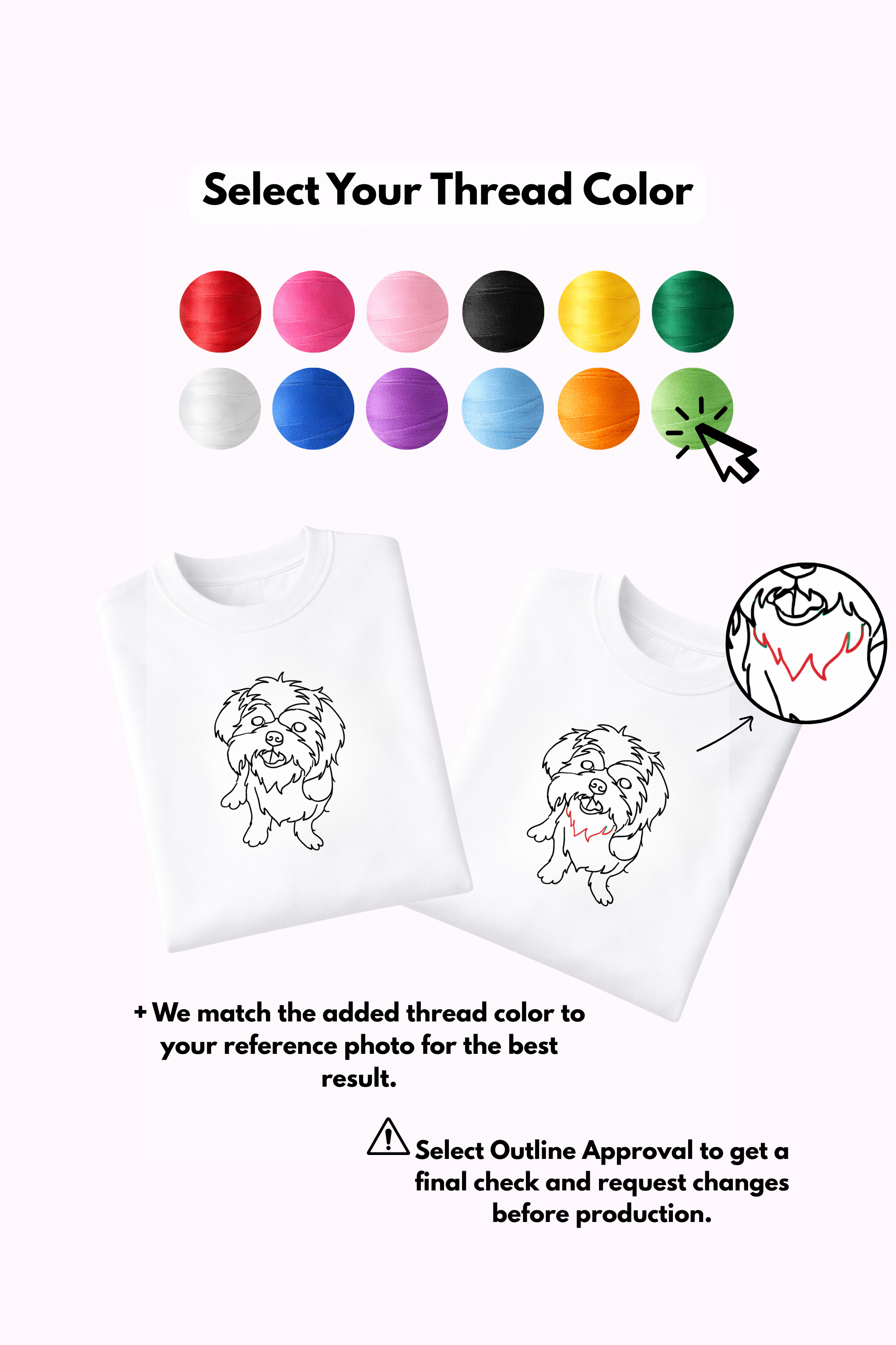 Custom Pet Embroidery T-Shirt