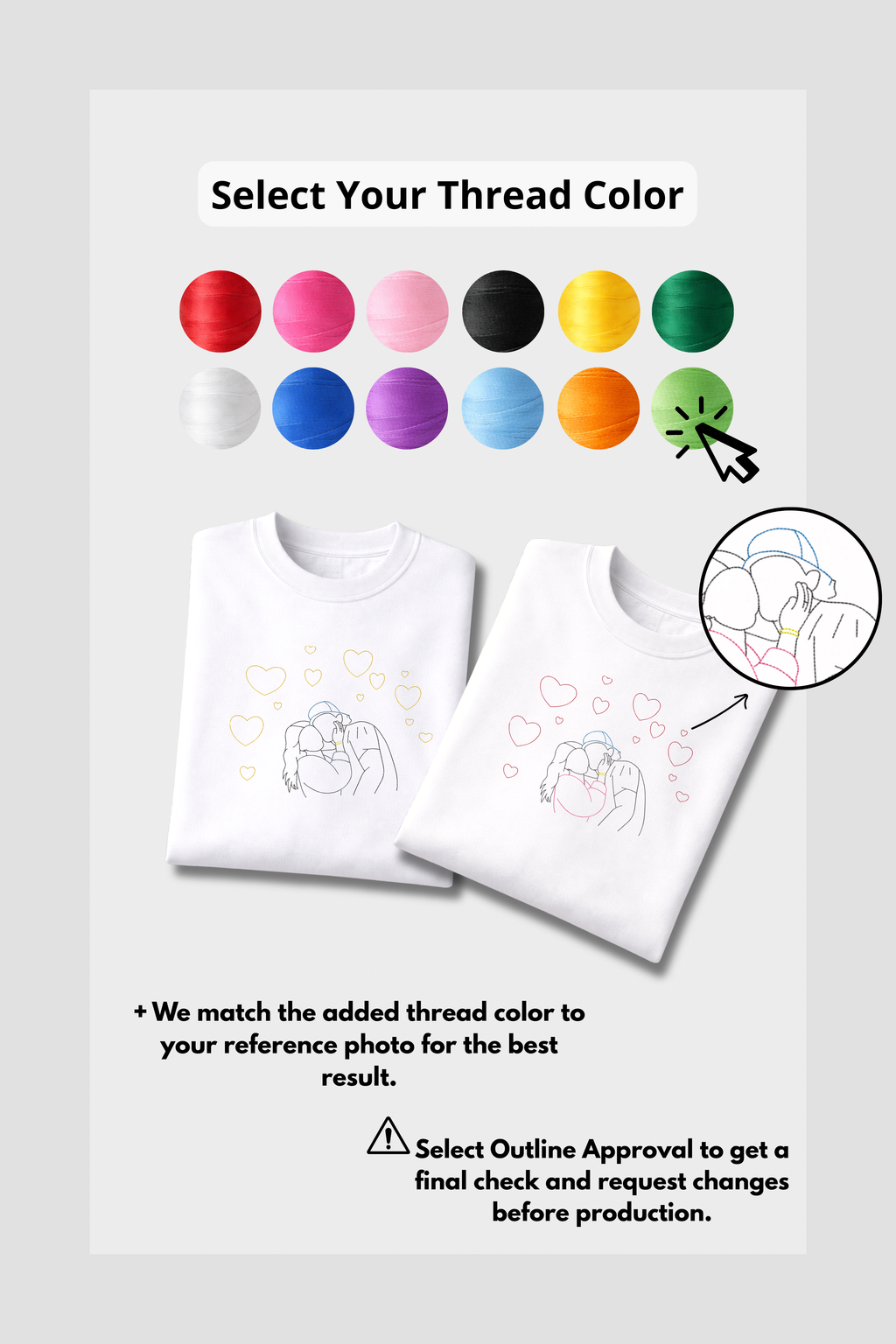 Custom Photo Embroidered T-shirt