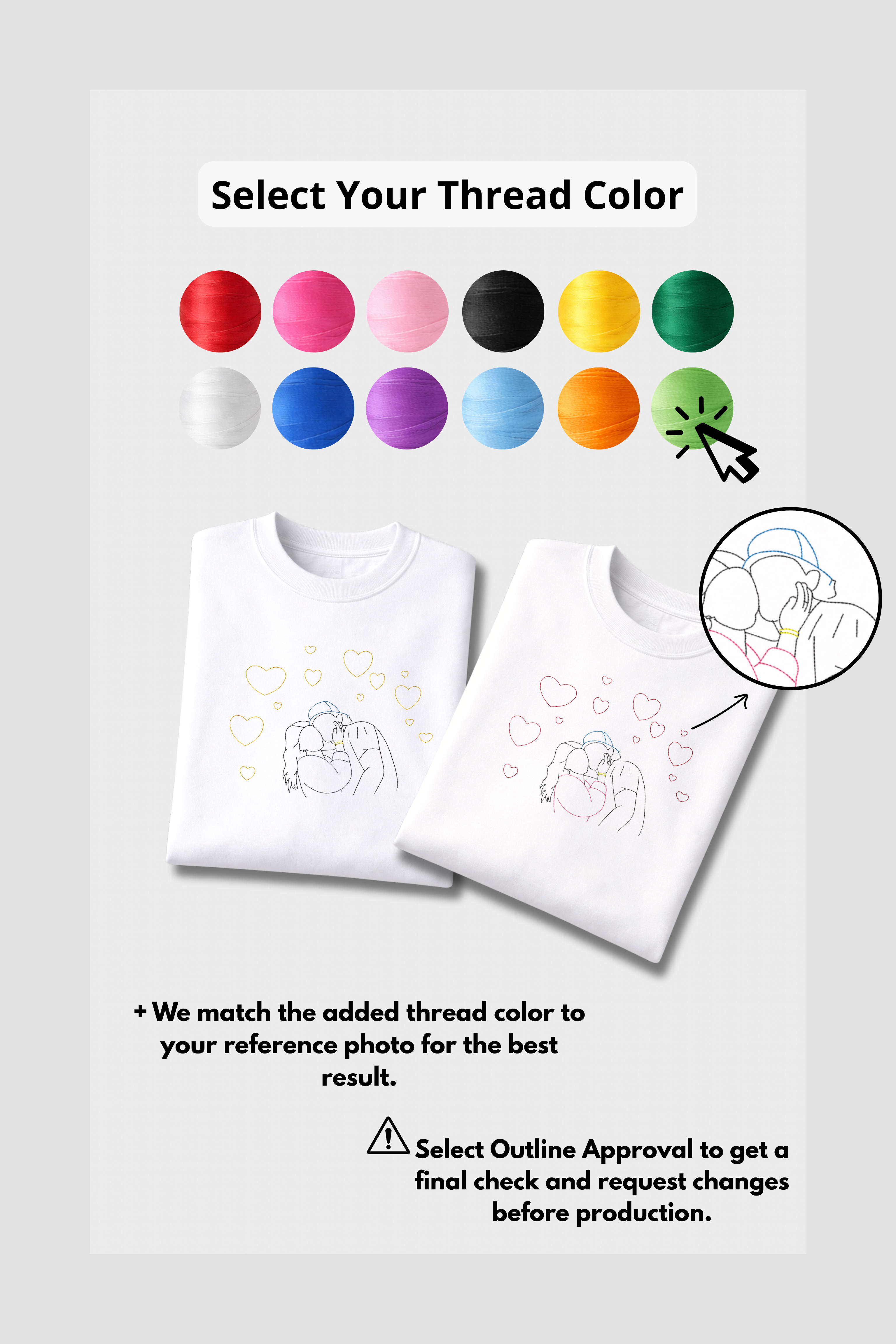 Custom Photo Embroidered T-shirt