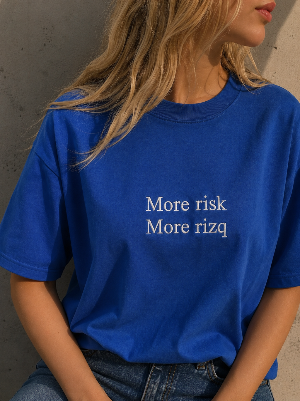 T-shirt “More Risk More Rizq”