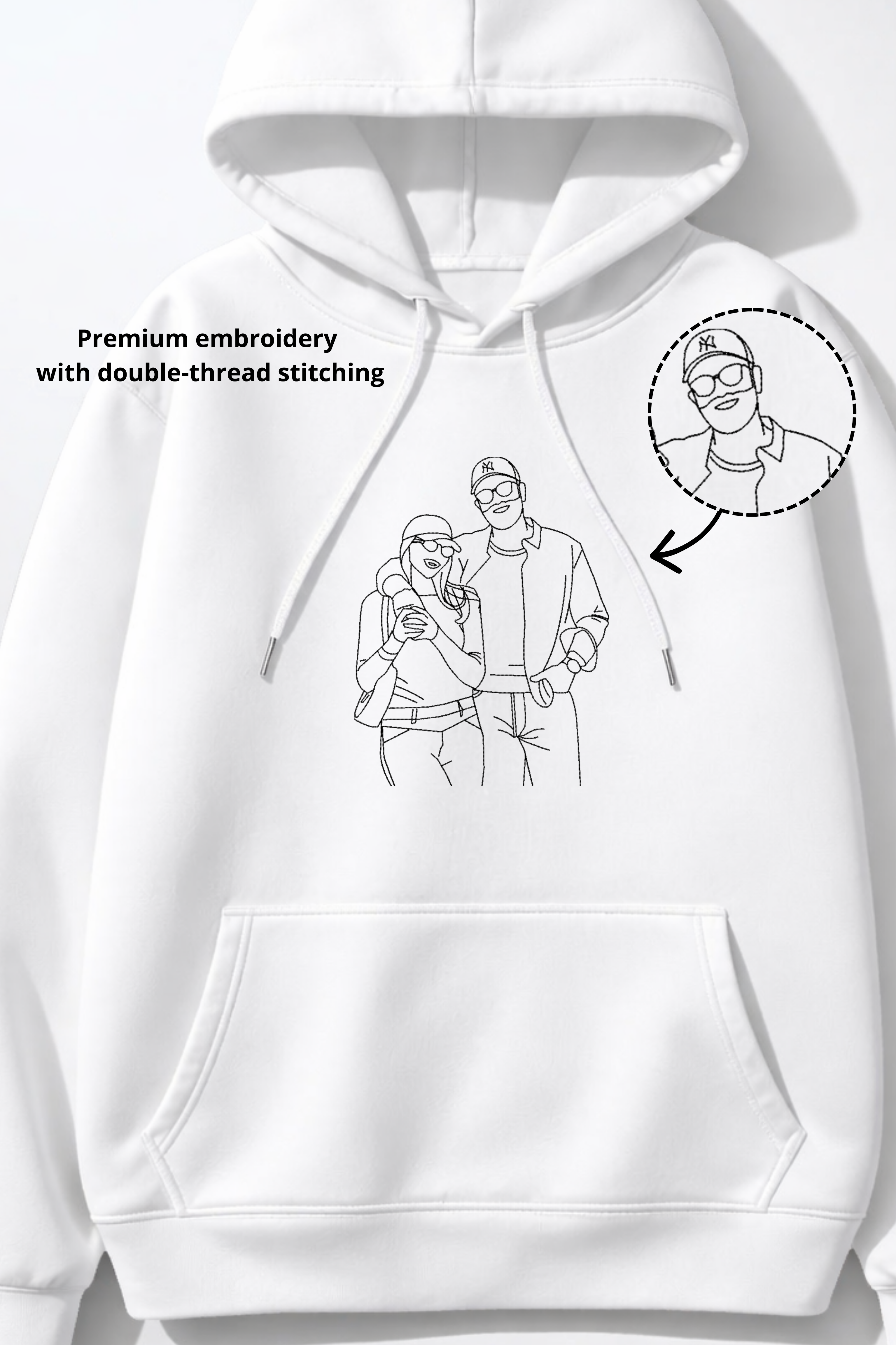 Custom Photo Embroidered Hoodie