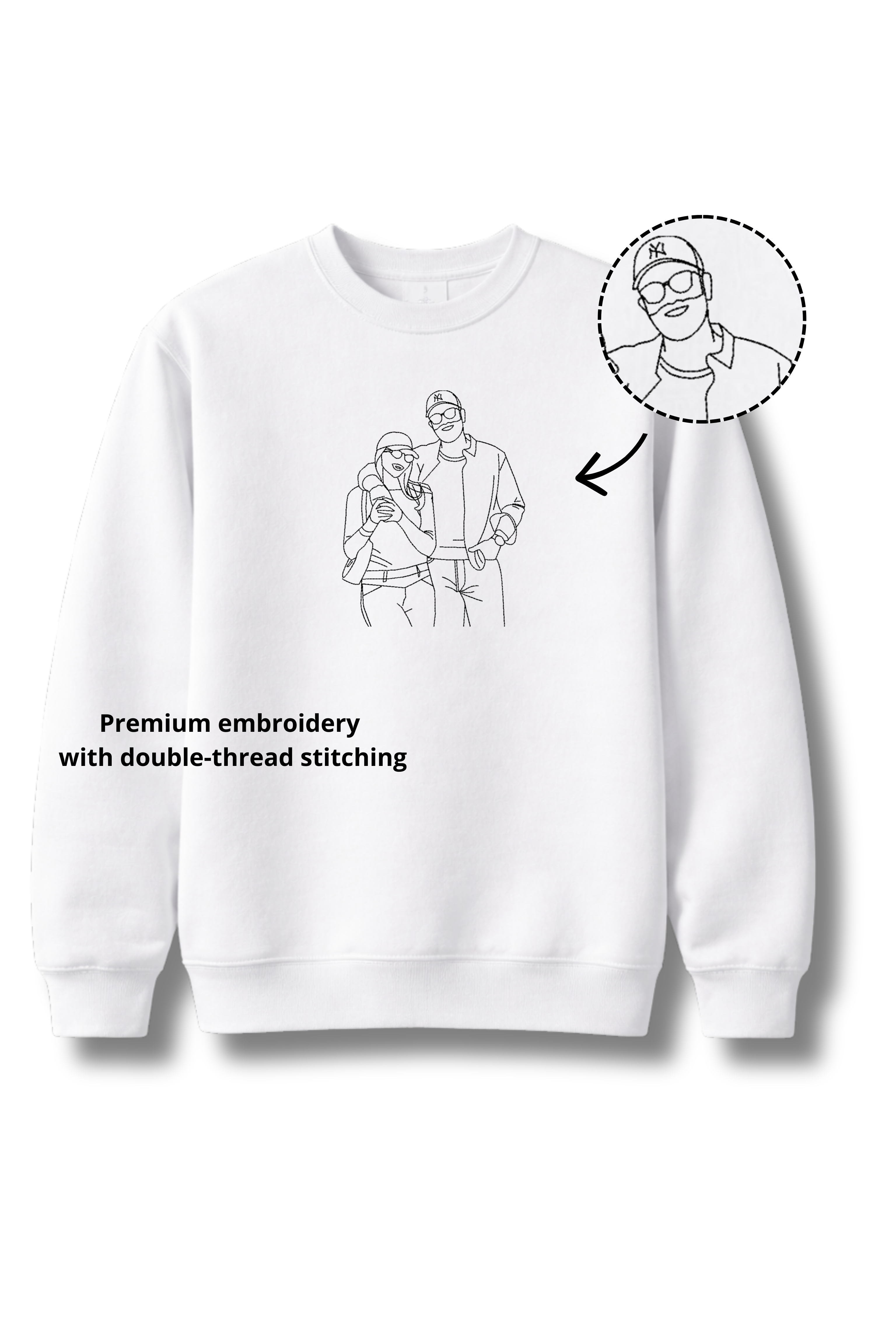 Custom Photo Embroidered Sweatshirt