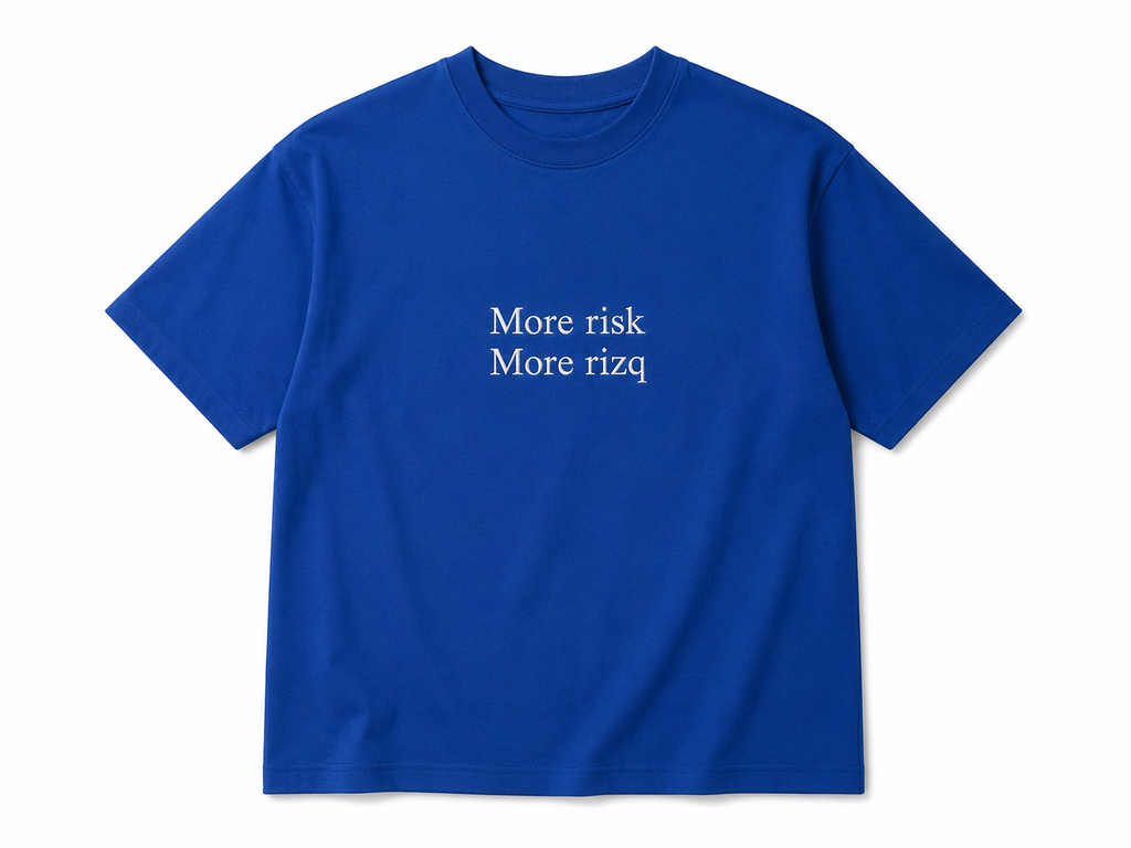 T-shirt “More Risk More Rizq”