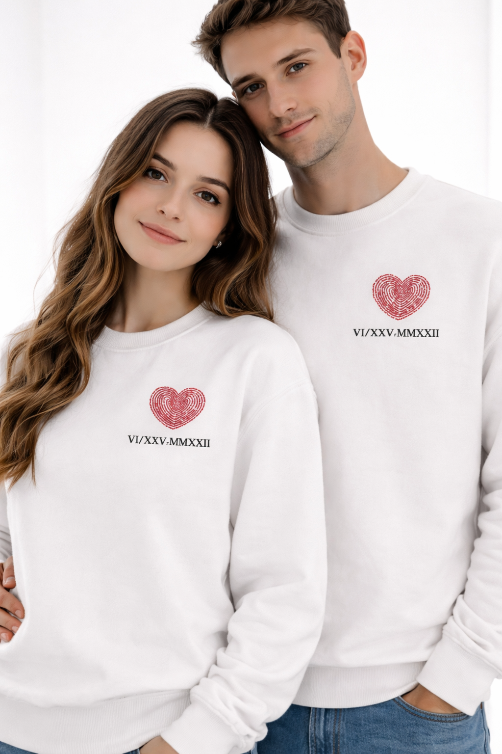 Matching Embroidery Sweatshirt