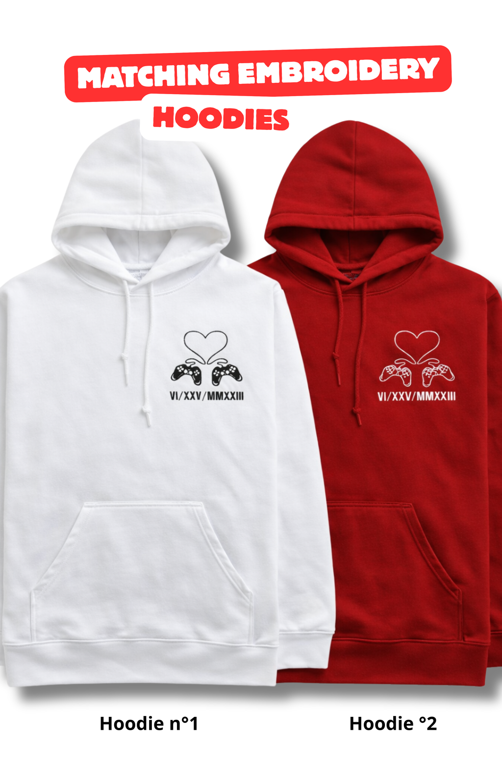 Matching Embroidery Hoodies